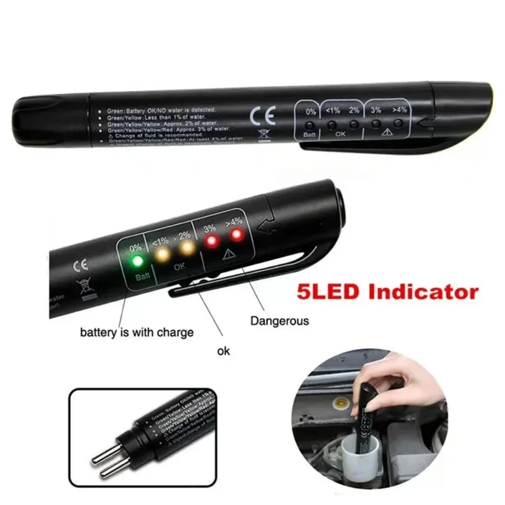 Accurate Oil Quality Check Pen Universal Brake Fluid Tester Car Brake Liquid Digital Tester Vehicle Auto Automotive Testing Tool