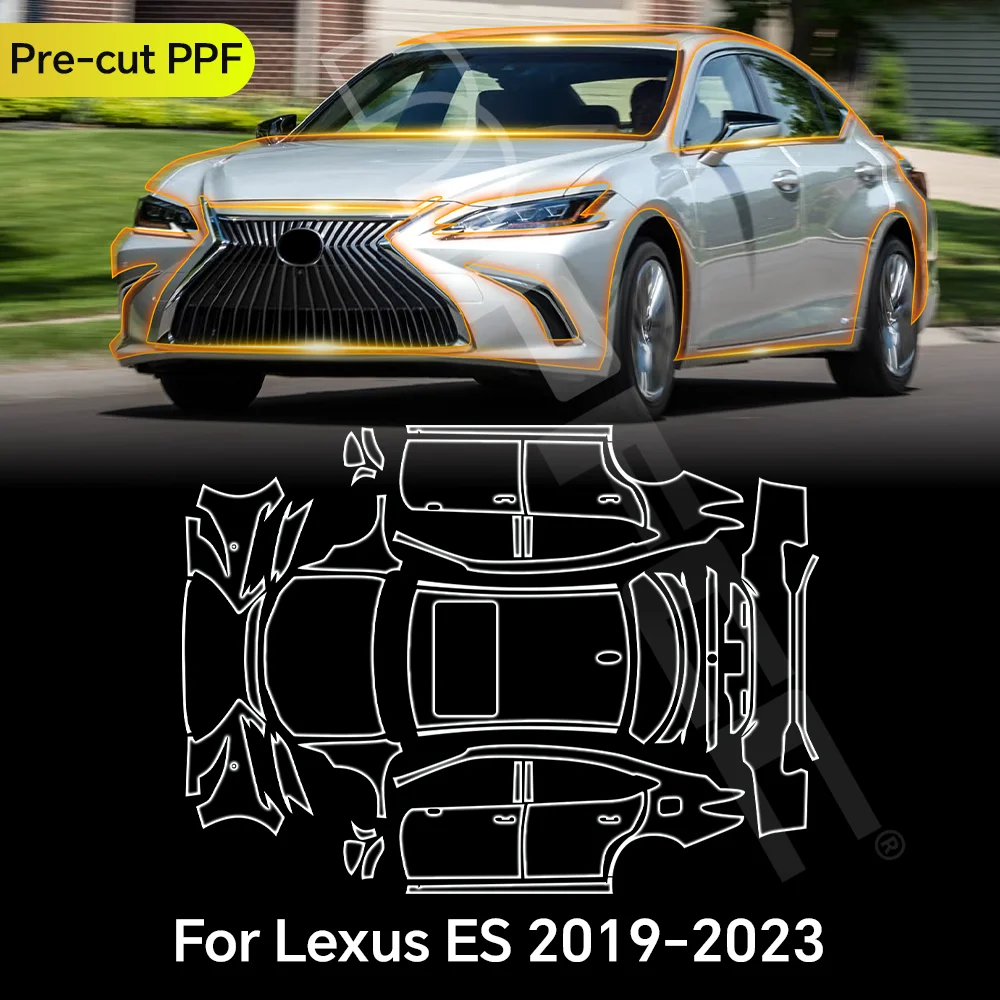 

For Lexus ES 250 300H 350 2019-2023 TPU Paint Protection Film Clear Bra Car Body Anti-scratch Pre-cut PPF Resistant Invisible