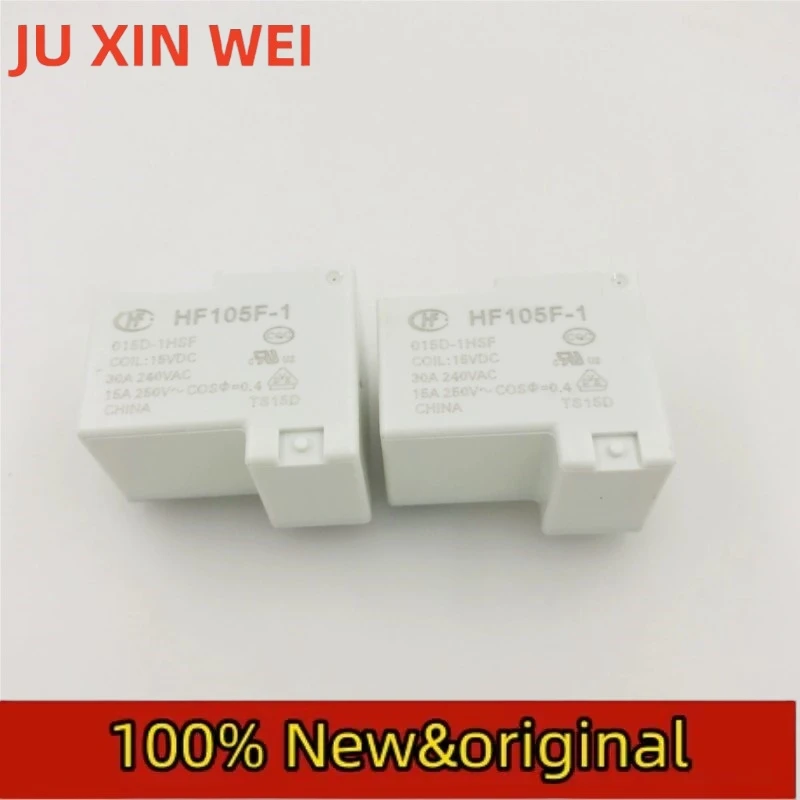 

5 шт. HF105F-1-015D-1HSF 15VDC, комплект нормально открытых 4-контактных реле Hongfa JQX-240VAC, 30A, 240В переменного тока.