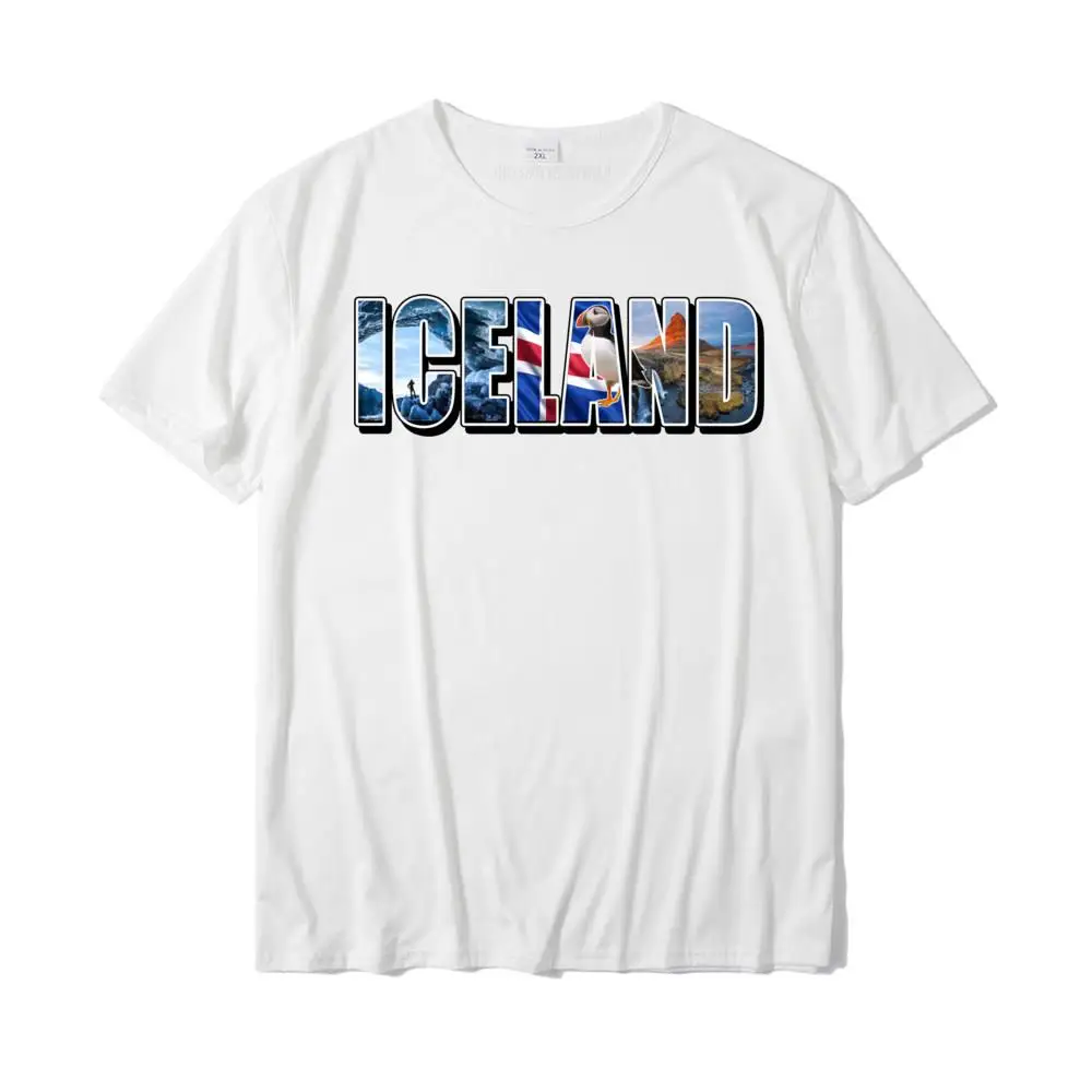 Iceland Souvenir Vacation Travel Short Sleeve Shirt Gift Cotton Man Tshirts Camisa Tops Shirts Plain Normal