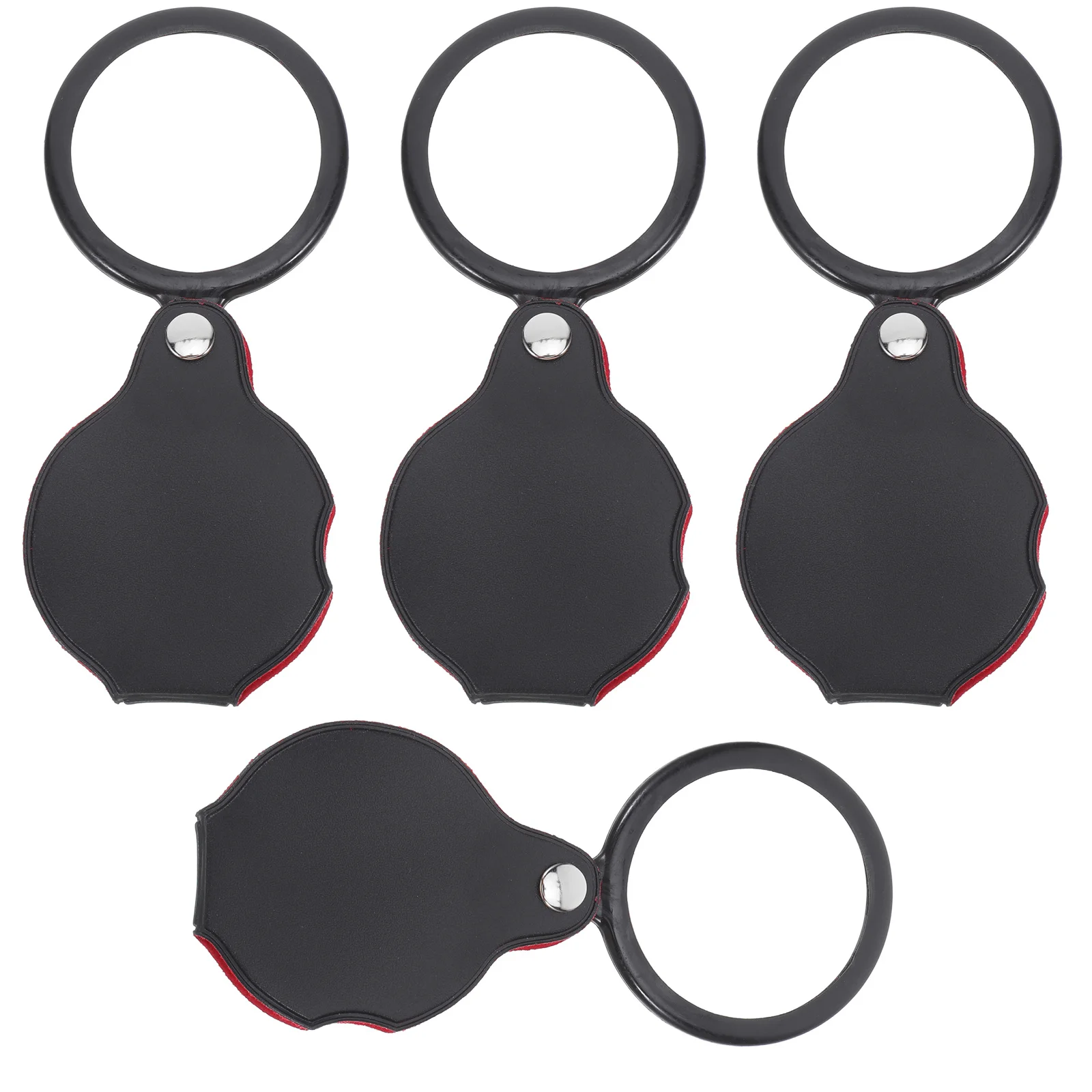 

4pcs Folding Magnifier Kids 10X Portable Compact Handheld Reading Glass For Science Class Nature Exploration Observation Mini