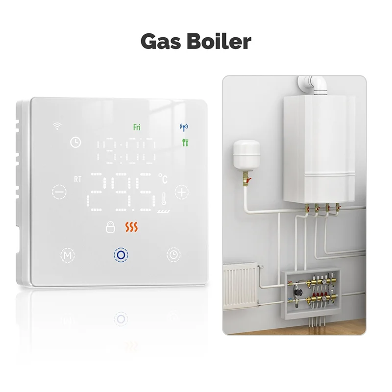 

N05R Tuya Wi-Fi умный термостат для воды/электрического подогрева пола газовый котел дистанционное приложение температуры голосовой контроллер
