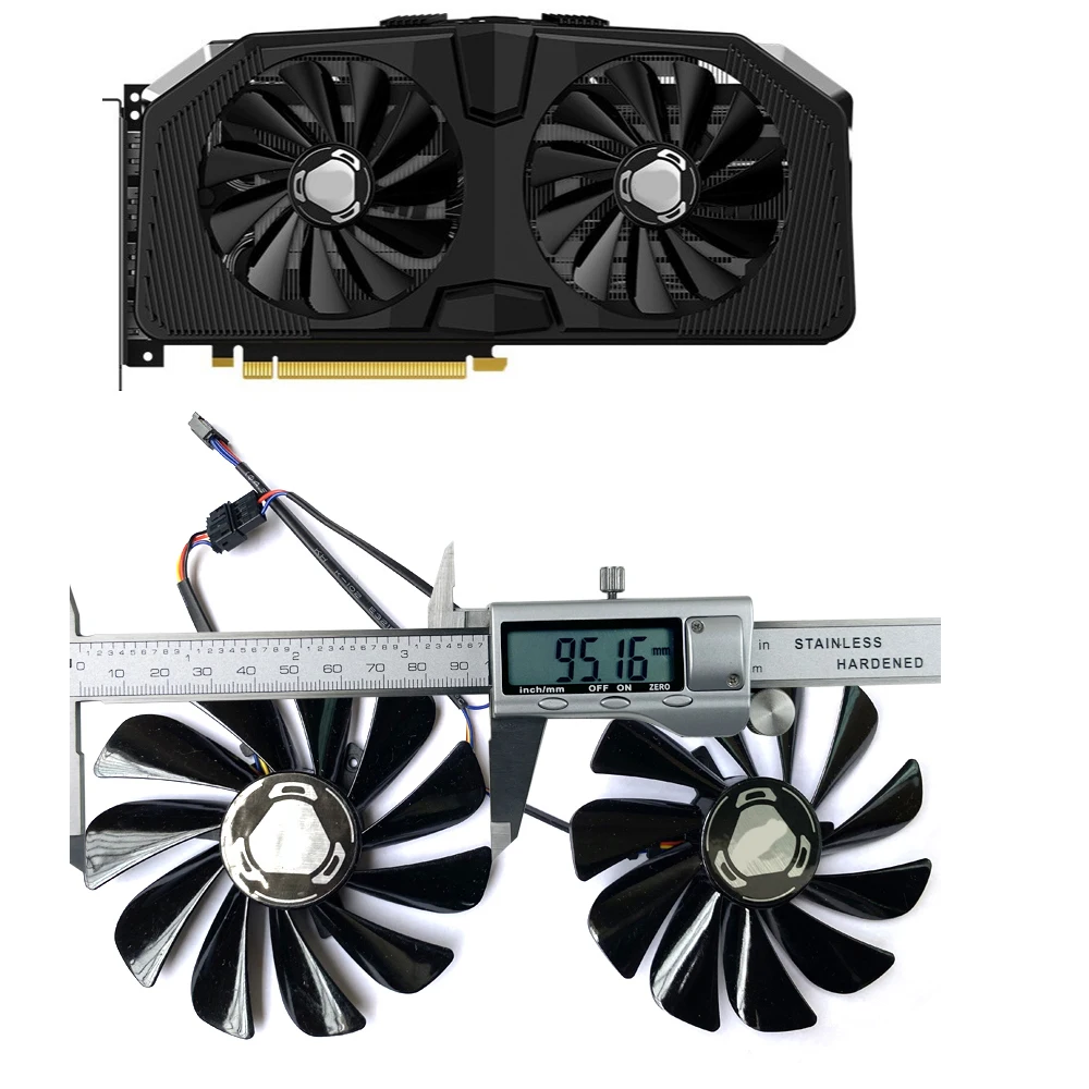 

Охлаждающий вентилятор 95 мм 4PIN FDC10U12S9-C CF1010U12S для XFX POWERCOLOR Radeon RX 5600 5700 XT RAW II Вентиляторы для видеокартов