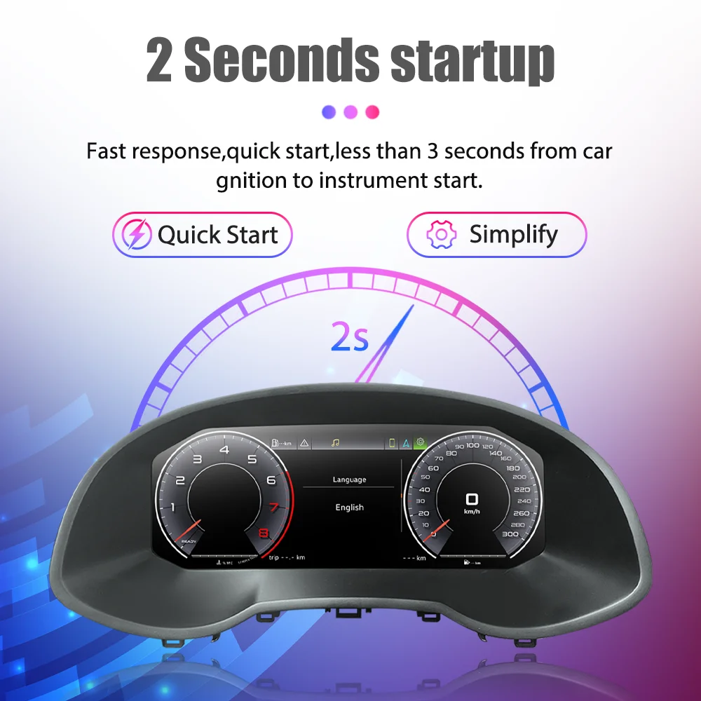12,3'' Navidigital Armaturenbrett für Audi A4 2013-2016 Jahrgänge Auto LCD-Panel Tachometer Virtuelles Cockpit – Detail 5