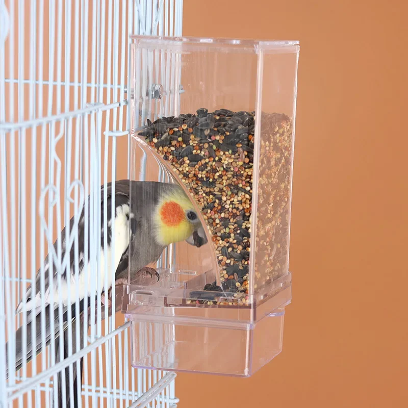 

Parrot automatic bird feeder, bird feeder, acrylic bird feeder, plastic feeder