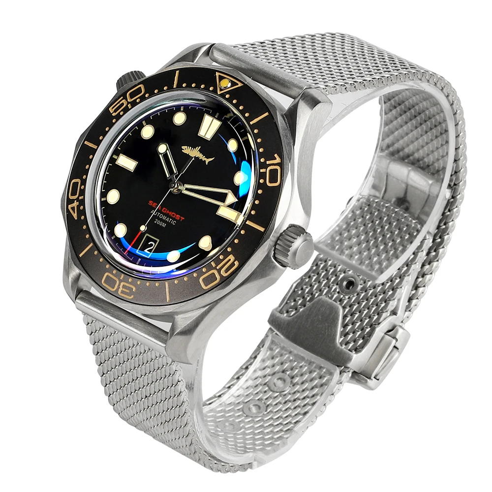 Heimdallr Titanium Watch Sea Ghost V2 NTTD NH35 Movement Date C3 Lume Sapphire Crystal 20Bar Automatic Mechanical Dive Watch Men