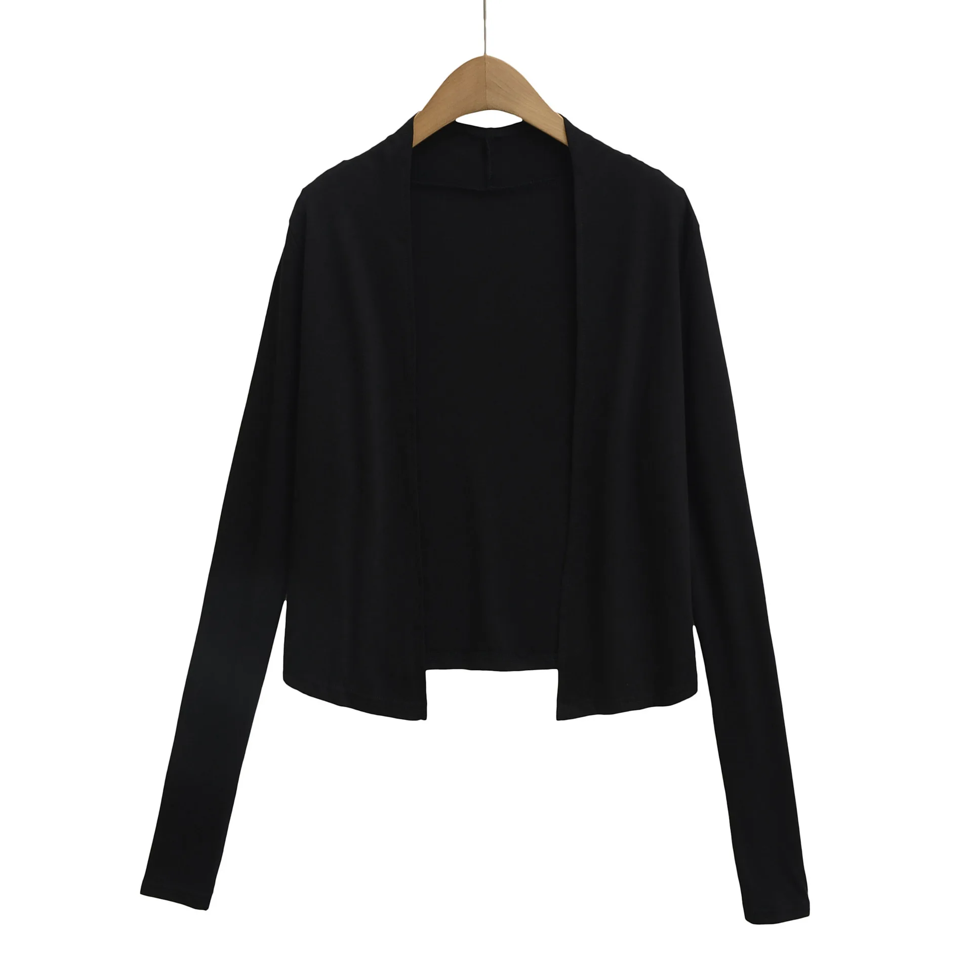 سترة نسائية صيفية كبيرة الحجم بتصميم جديد كسول كاجوال مثير على الكتف سترة طويلة قصيرة للحماية من الشمس #4