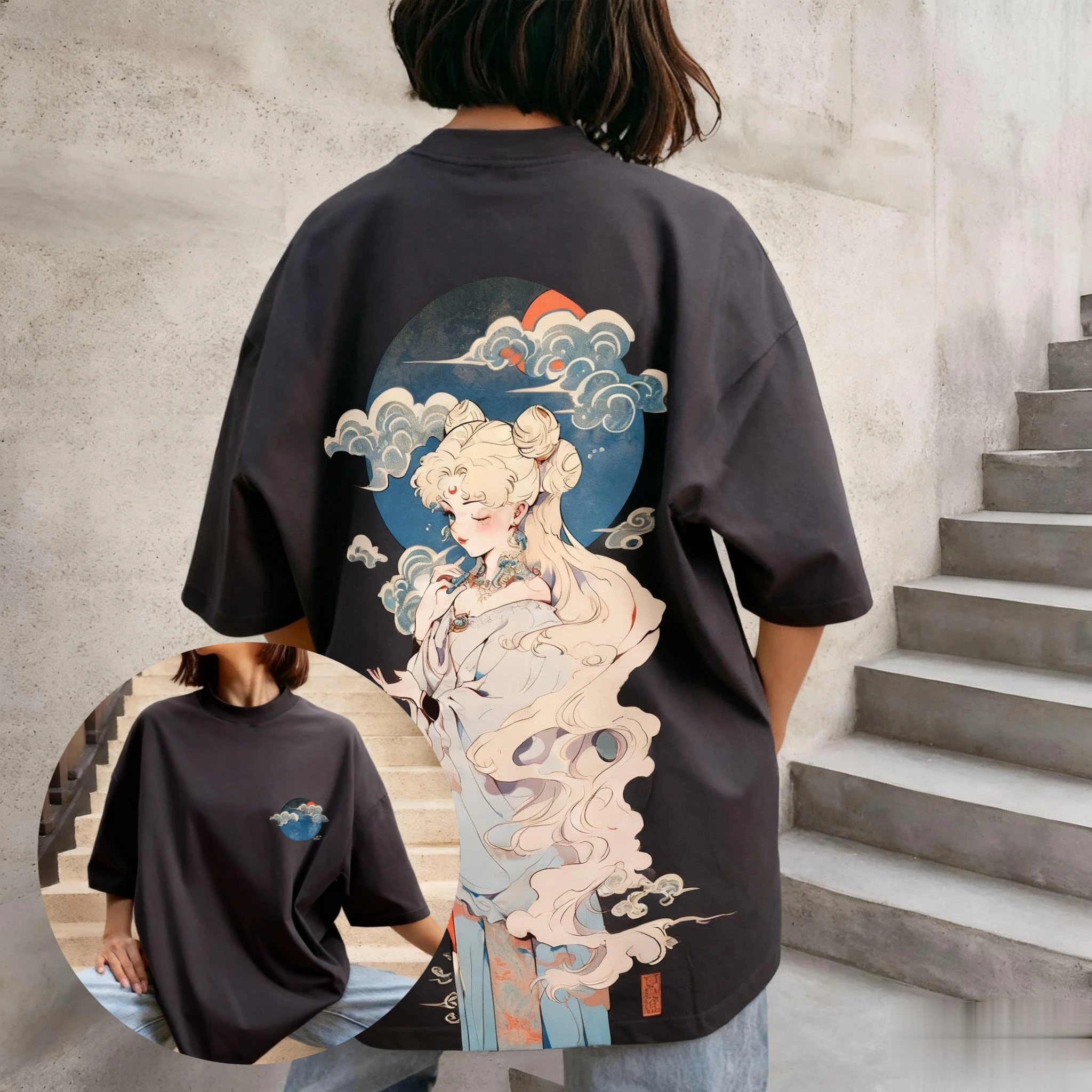 2025/26 Bandai Japanse Anime Girl Warrior Kinderen/Volwassenen Super Grote Hoodie Y2K Street Fashion Top Vier Seizoenen Geschikt