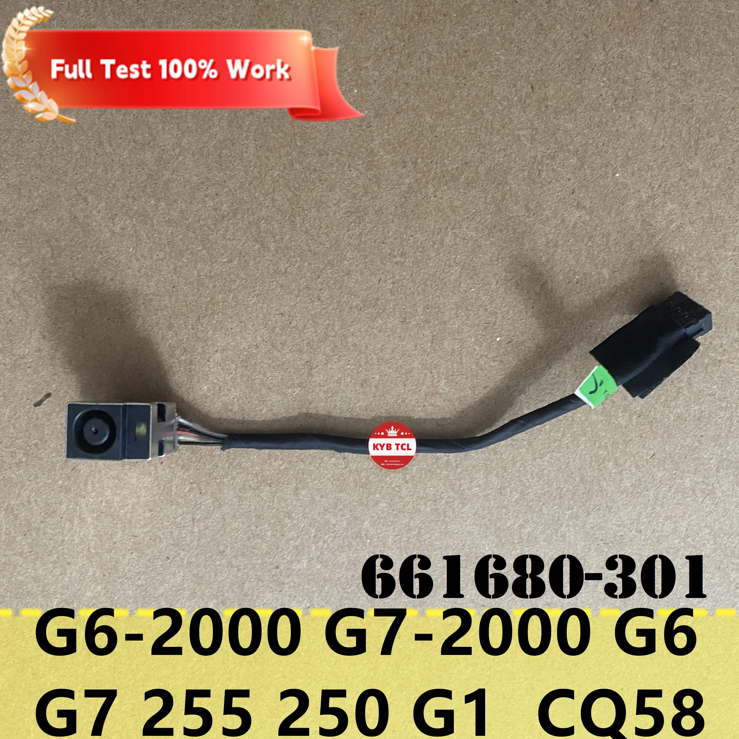 For HP Pavilion G6-2000 G7-2000 G7-2042sf G6 G7 255 G1 250 G1 Compaq CQ58 Laptop DC Power Jack Port Cable 661680-301 Notebook