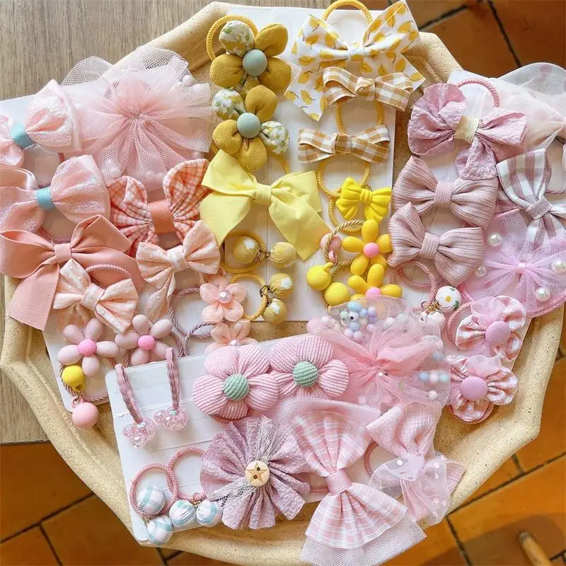 10 шт./комплект, Детские эластичные резинки с бантом