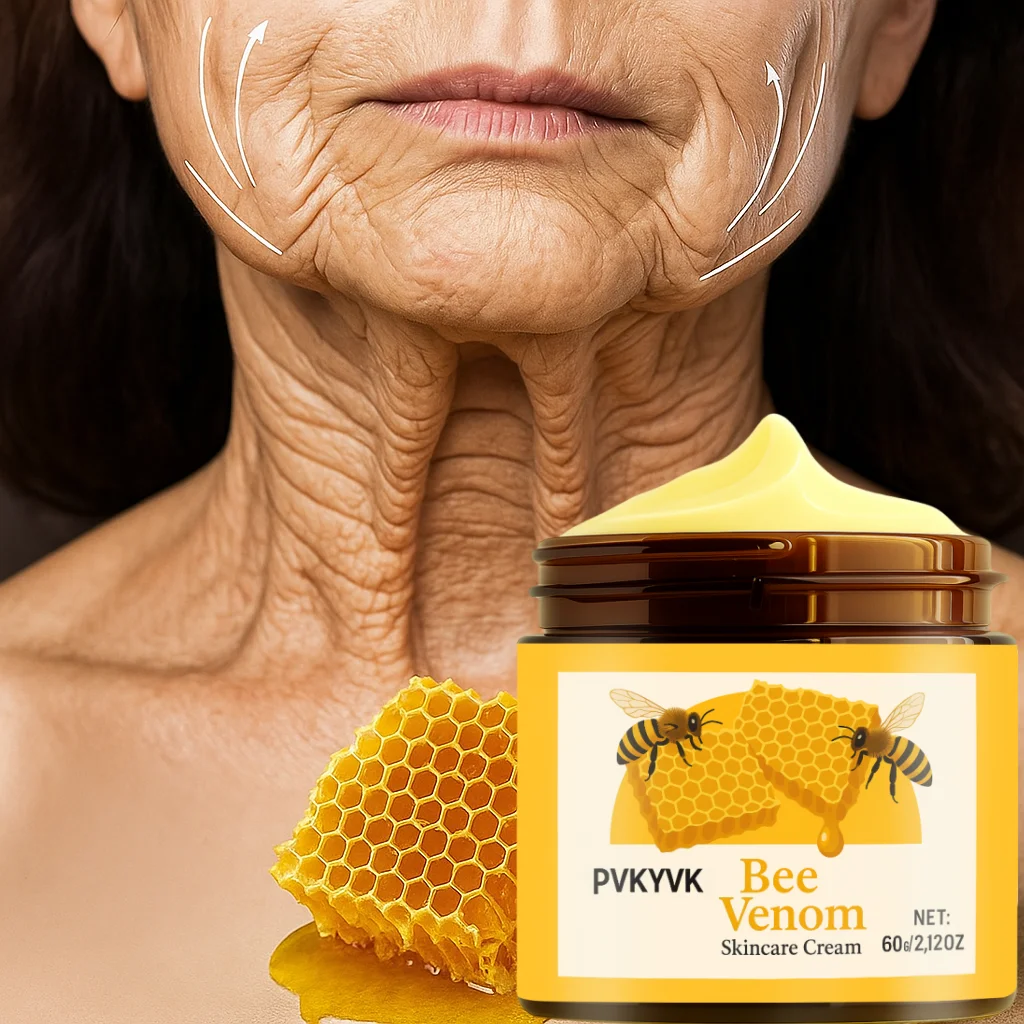 

Bee Venom Skincare Cream to the neck, face, hand all people use Contains Collagen Reduces the appearance of fine lines,wrinkles