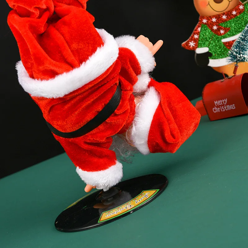 Christmas Decorative Electric Inverted Music Street Dance Santa Claus Doll Creative Children's Christmas Toy view 5