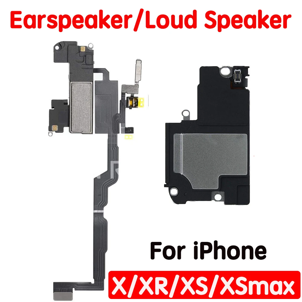 Top Ear Speaker With Flex Cable Replacement For iPhone X XR XS Max Bottom Loud Speaker image 6