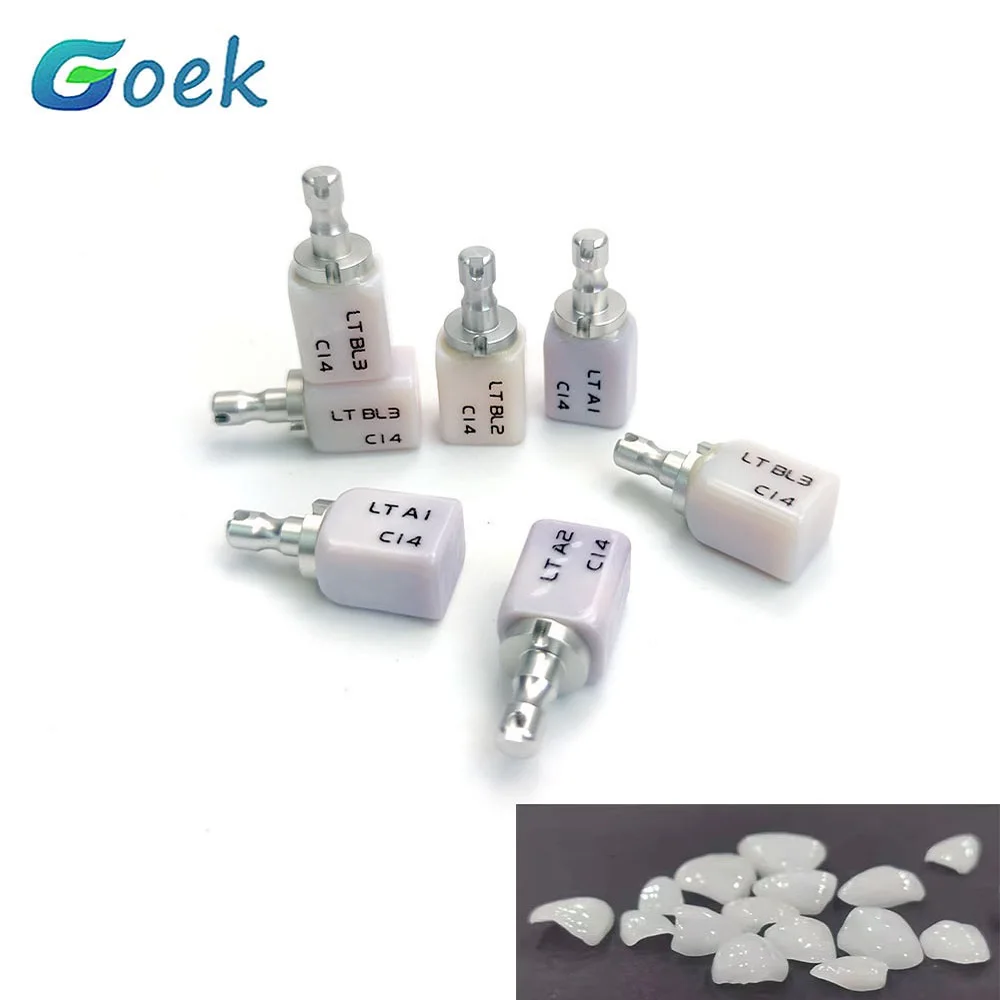 

5pcs/Box Dental Glass Ceramic Blocks HT/LT A1-BL3 CAD/CAM Silica Powder Glass In Common Use for Dentistry Lab Material