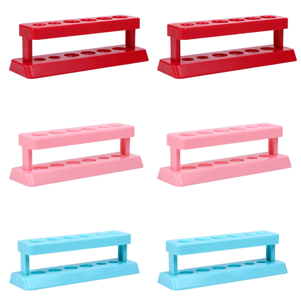 

6Pcs Plastic Laboratory Test Tube Holder 6 Hole Test Tube Shelf School Teaching Aids Laboratory Supplies School Teaching Aids