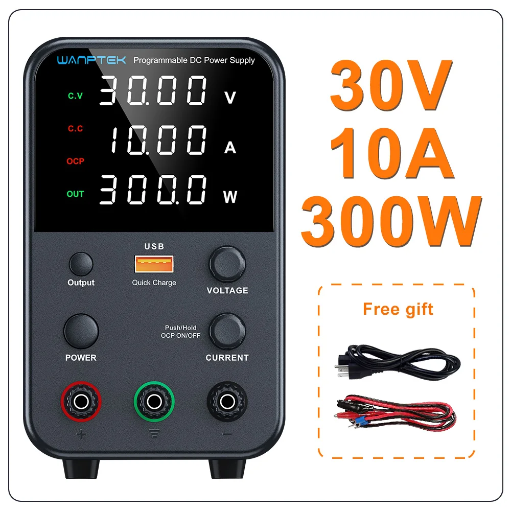 Wanptek DC-Labor-Netzteil, 30 V, 60 V, 120 V, einstellbarer Spannungsregler, voreingestellter Spannungsstrom, Doppeleingangsspannung, 220 V/110 V