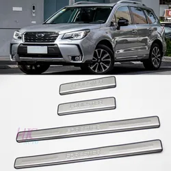 Car Styling For Subaru Forester SH SJ 4PCS Stainless Steel Door Sill Plate Auto Pedals Protector Cover 2008-2018