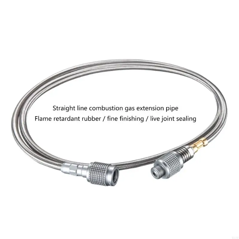 Barbecue Stove Gas Accessories Connecting Pipe Propane Threaded Extension Tube Alloy High Pressure Hose Connector W89F