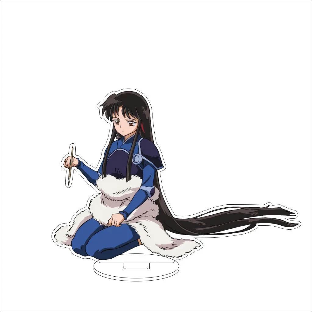 16CM Anime Inuyasha Sesshoumaru Higurashi Kagome Inuyasha Kirara Sango Cos Acrylic Figure Stand Ornaments Chirstmas Gifts view 2