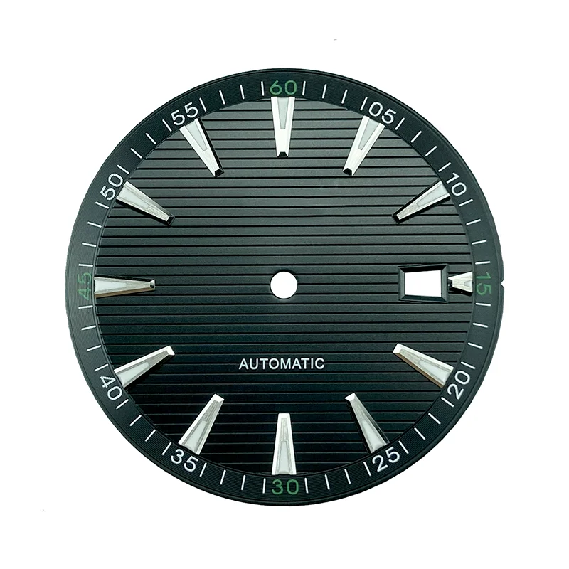 33.2mm Sterile Watch Dial Wristwatch Plate Parts For NH35 36 Mov\'t Sailboat Splint Texture Aqua AT Style Mens Watches