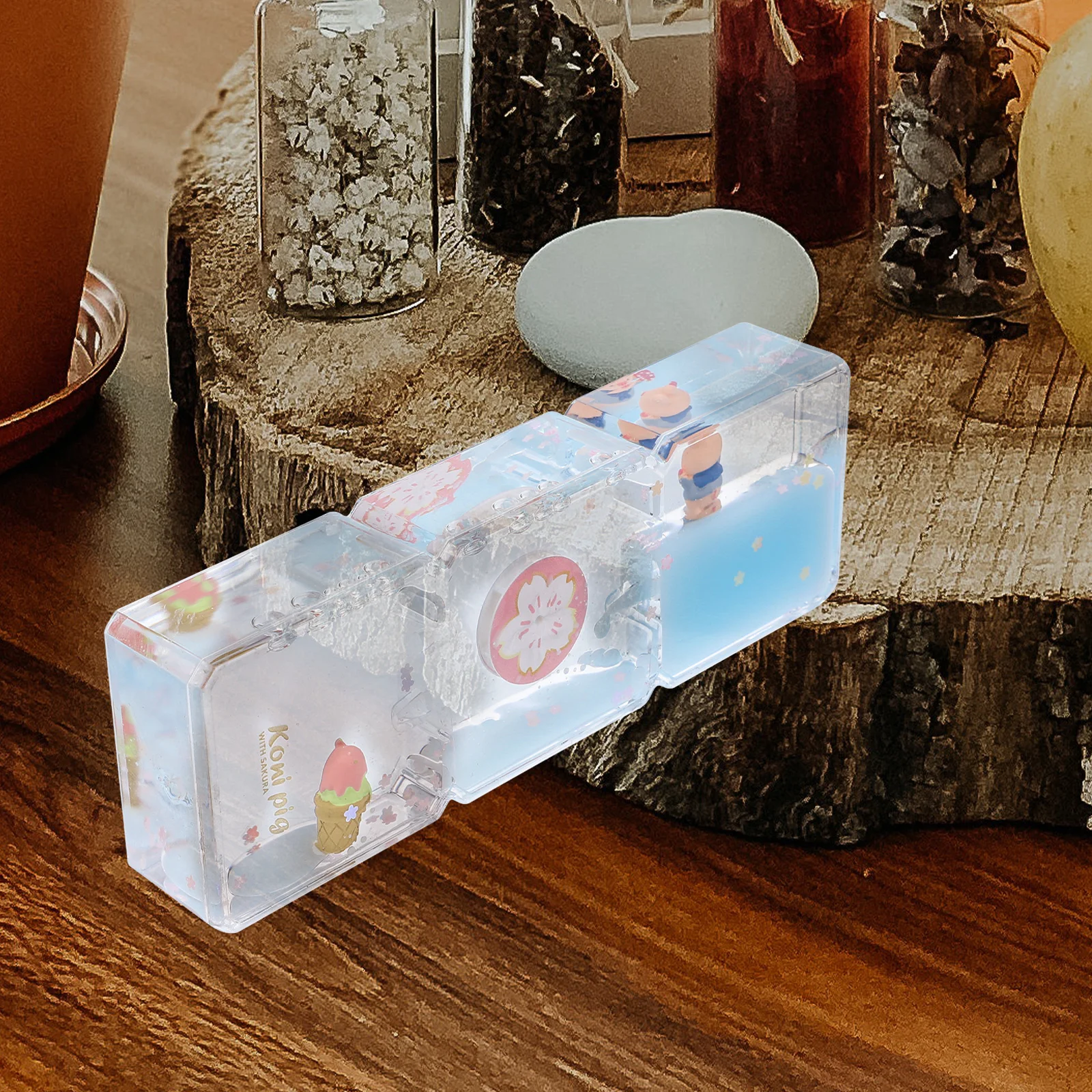 

Sakura Pig Ornament Hour Glass Decoration Timer Blue Decorative Hourglass Child