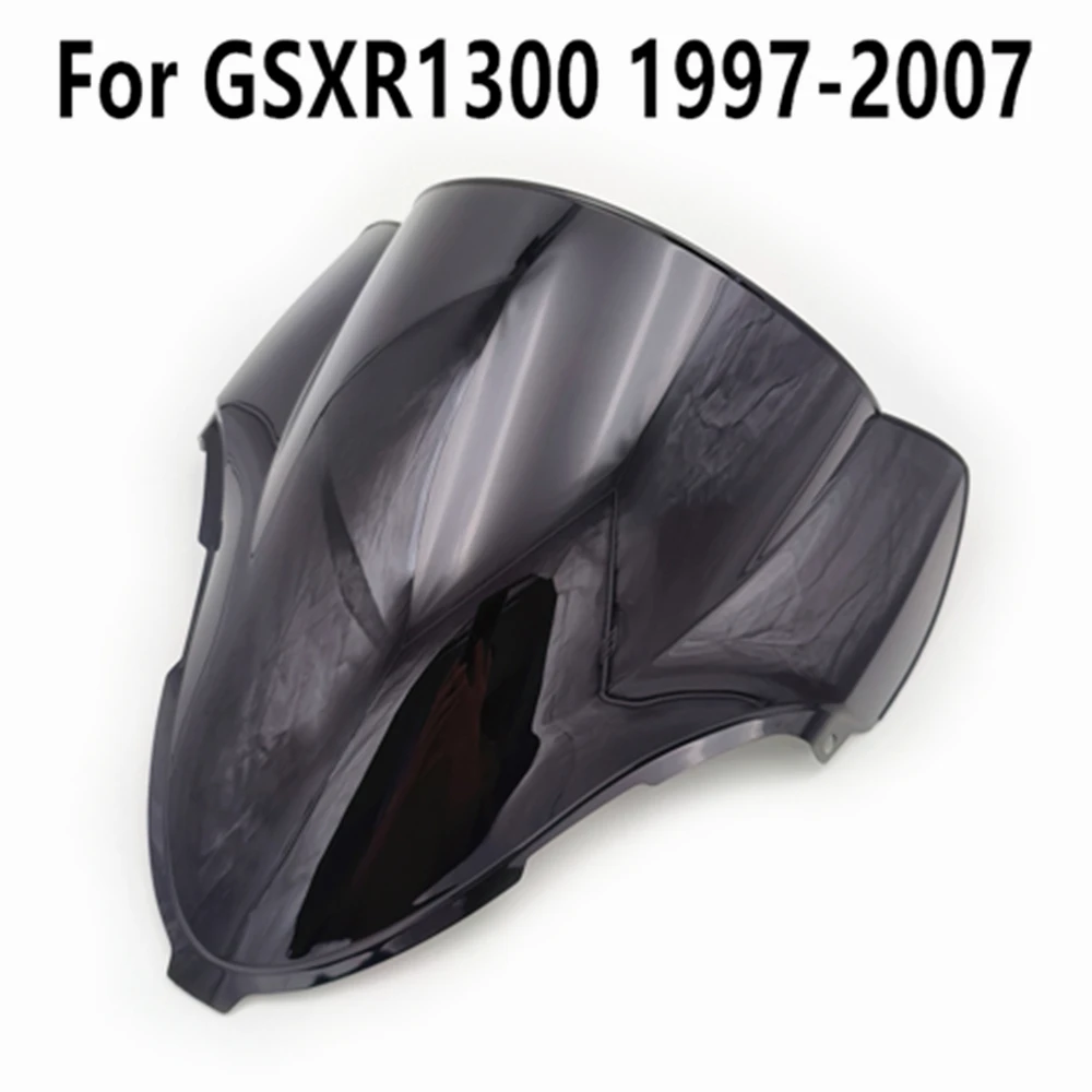 Wind Deflectore Windscreen Black Transparent Fit GSXR 1300 1997-2000-2001-2002-2003-2004-2005-2006-2007 Windshield For GSXR1300