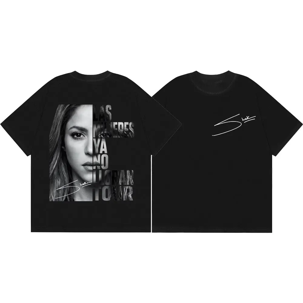 Shakira Las Mujeres Ya No Lloran World Tour 2026 Graphic T Shirts Men Women Vintage Aesthetic T-shirts Casual Fashion T-shirt
