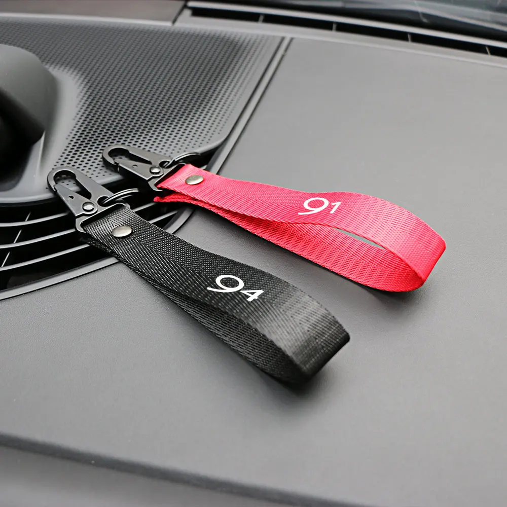Solid Colors Ribbon Lanyard Keychain For SAAB Hirsch Aero 91 93 94 95 97 99 900 9000 Aero X 93X 95X 94X 97X 900S Car Accessories