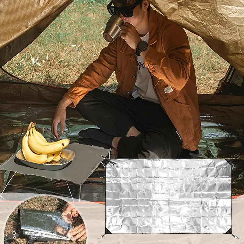

Camping Mat Foam Foil Aluminum Foil Foam Sleeping Pad Double-Sided Waterproof Foil Mat Sleeping Tent Pad Thermal Insulating Mat