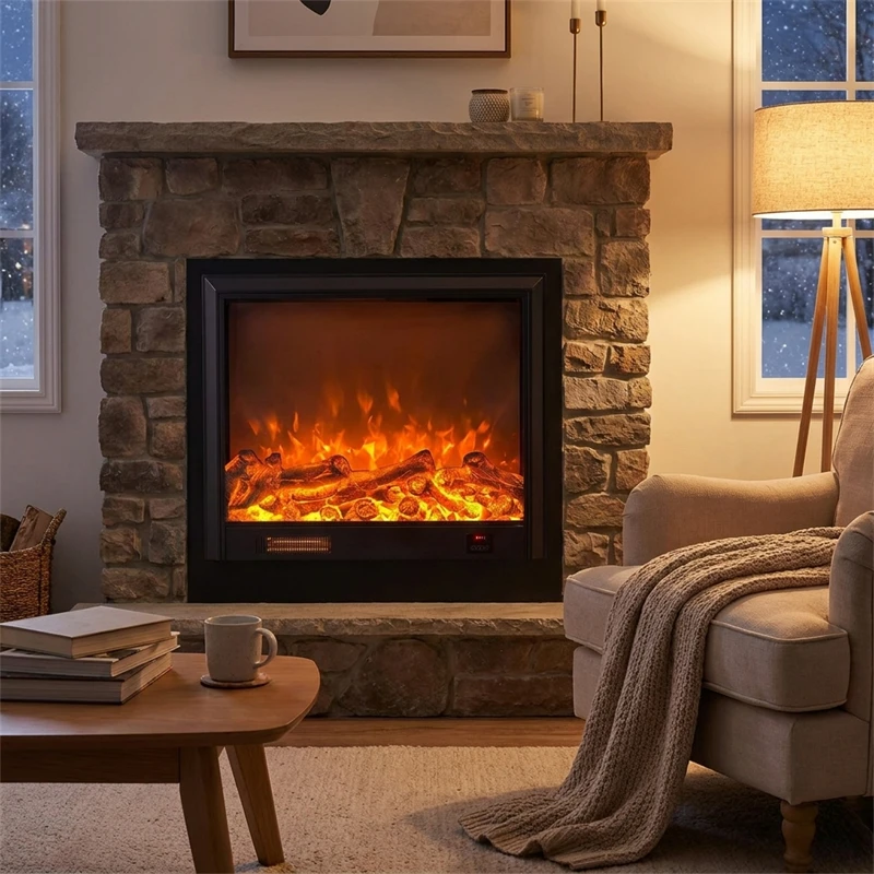 -For  Chimeneas Living Room TV Cabinet Background Wall Home Outdoor Heating Heater Core 3D Simulation Home Flame Fireplaces^