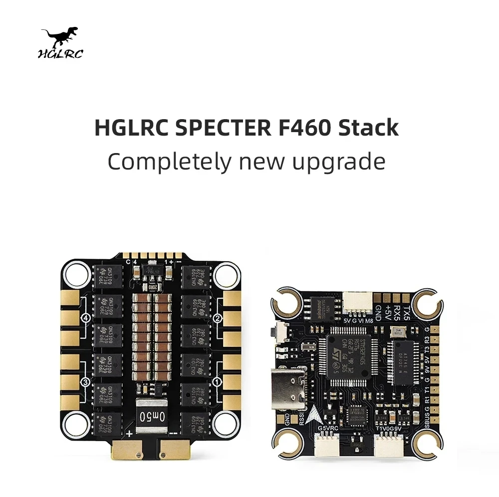 HGLRC SPECTER F460 STACK MPU6000 STACK F405 Flight Controller BLHELI_S 60A 4in1 ESC 30X30mm 2-6S for FPV Freestyle Drones DIY