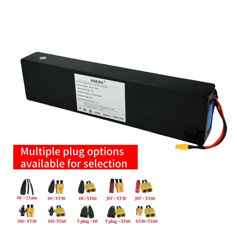 بطارية ليثيوم أيون 36 فولت 9000 مللي أمبير 18650 قابلة لإعادة الشحن 500 وات مع BMS مدمج للدراجات البخارية الكهربائية KUGOO S1 S2 S3 10S3P #2