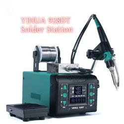 YIHUA 928DT Soldering Iron 65W Constant Temperature Soldering Station Anti Static Lead Free Rework Station Foot Operate Tin Auto