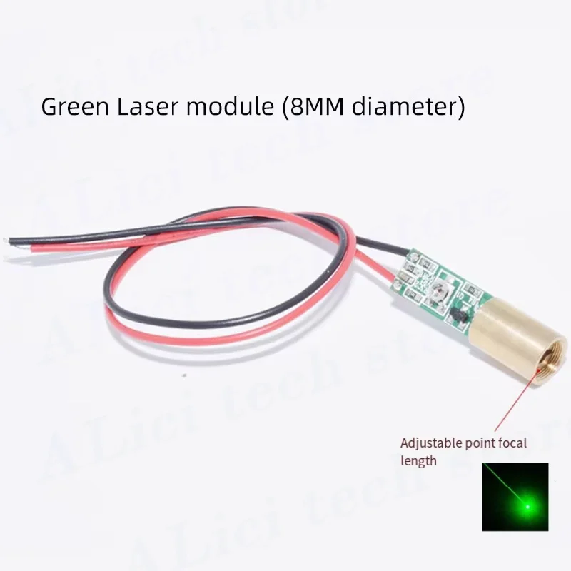 High-quality 520nm 10mw Green Dot Laser Module 6mm, 8mm, 12mm Small Laser Module Indicator Positioner