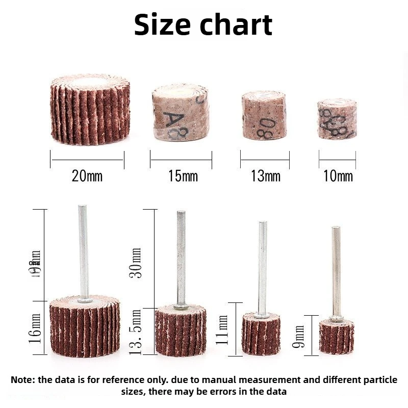رأس عجلة طحن شفرة عرقوب قابلة للتعديل 3 مم، عجلة صنفرة وتلميع 80-600 حصى للمطاحن الهوائية والكهربائية #2