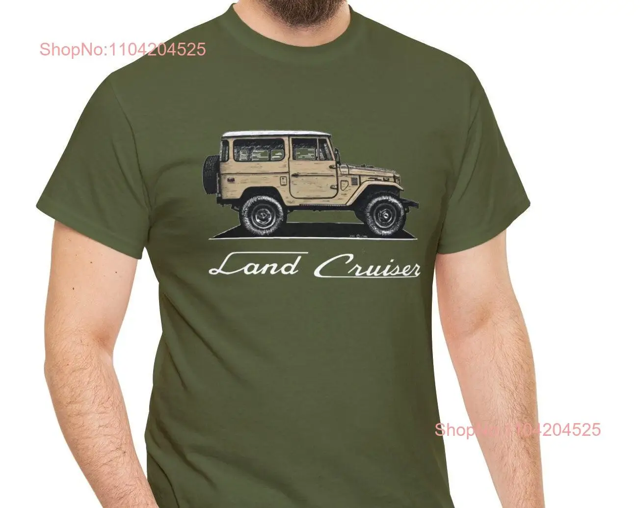 FJ40 Land Cruiser T Shirt Mens Reefmonkey Artist Jesse Clark long or short sleeves