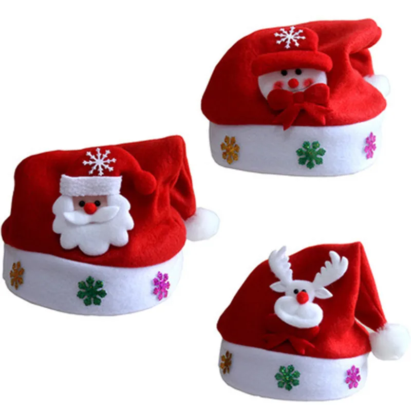 Christmas Hat Cute Children Adult Hat Girl Hat New Year Clothing Santa Claus Christmas Pullover Hat Winter Gift Decoration