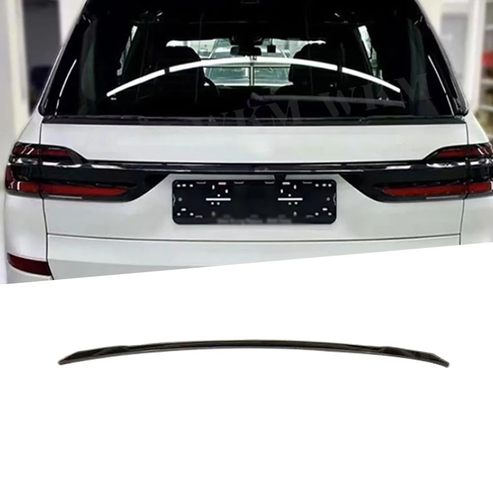 

ABS Rear Trunk Spoiler Lid Wing Carbon Look Spoiler Add On Car Accessories For BMW X7 G07 LCI Sport 2023+