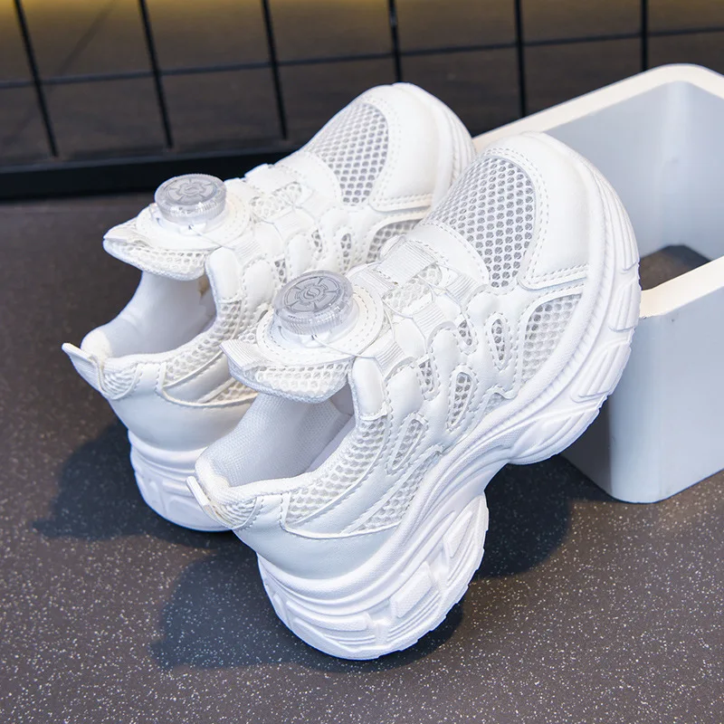 Frühling Herbst Jungen Mädchen Atmungsaktive Mesh Dad Shoes Kinder Weiche Sohle Rutschfeste Schulschuhe Kinder Freizeit Laufschuhe Sportschuhe