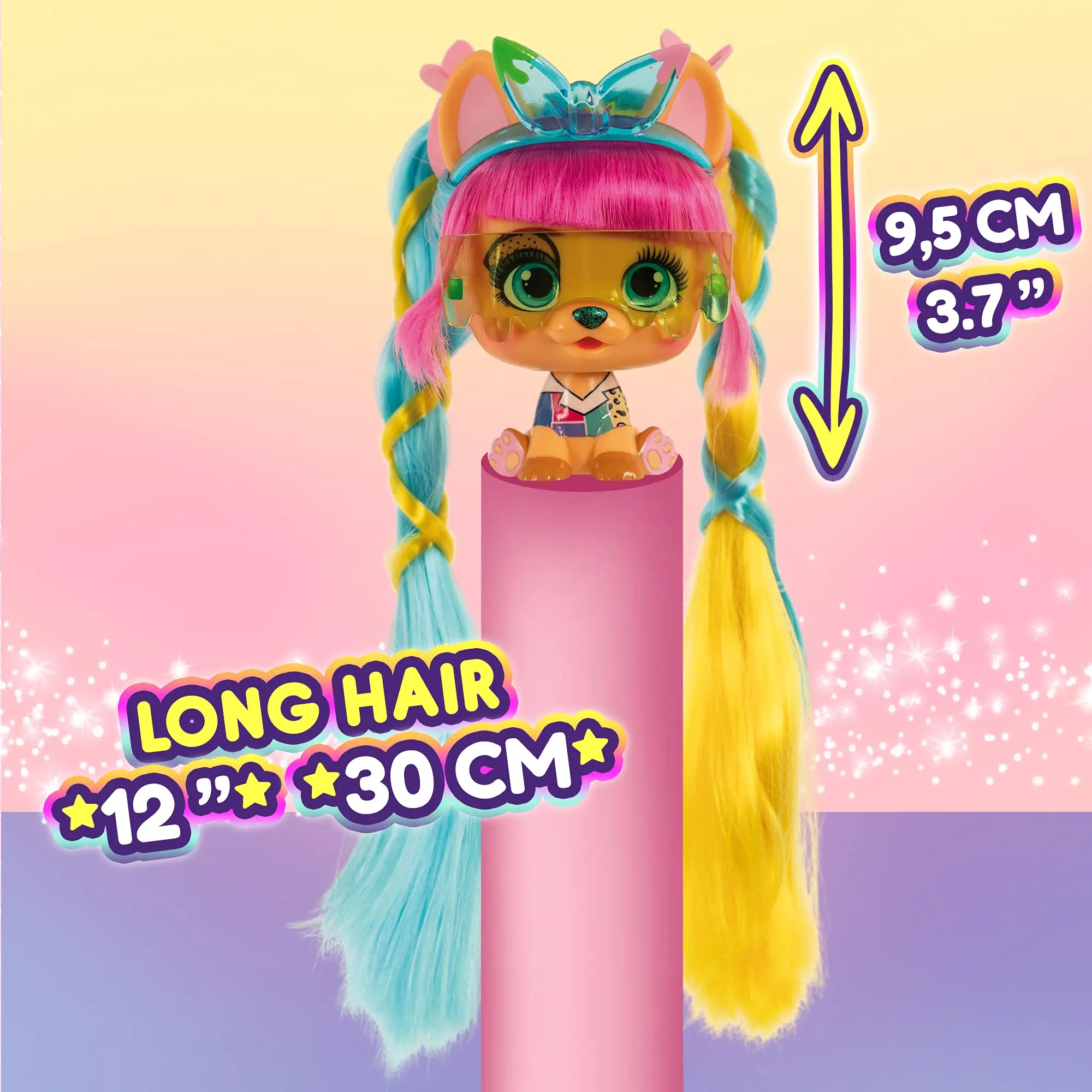 I Love VIP Pets Color Boost Collection Surprise Hairdressing Pet Dog Blind Box Bottle Trendy Braided Doll Toy view 2
