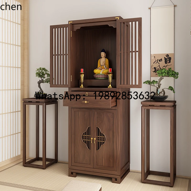 FZ new Chinese-style vertical cabinet, shrine offering table, shrine, modern light luxury Guanyin Bodhisattva home