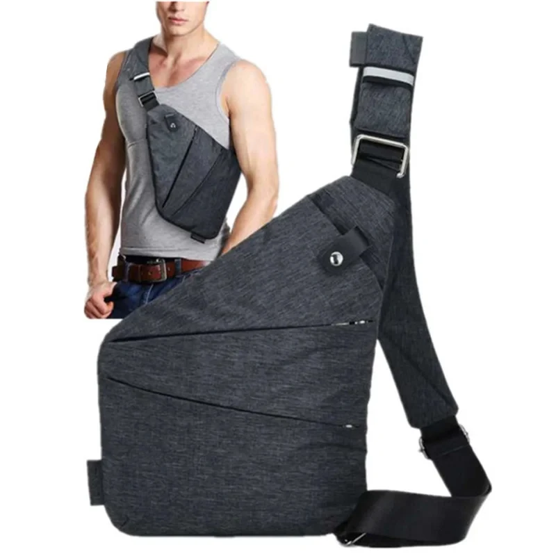 Multifunction Chest Bags Anti Theft Single Crossobdy Bags for Men Male Cross Body Messenger Bag Burglarproof Shoulder Bag