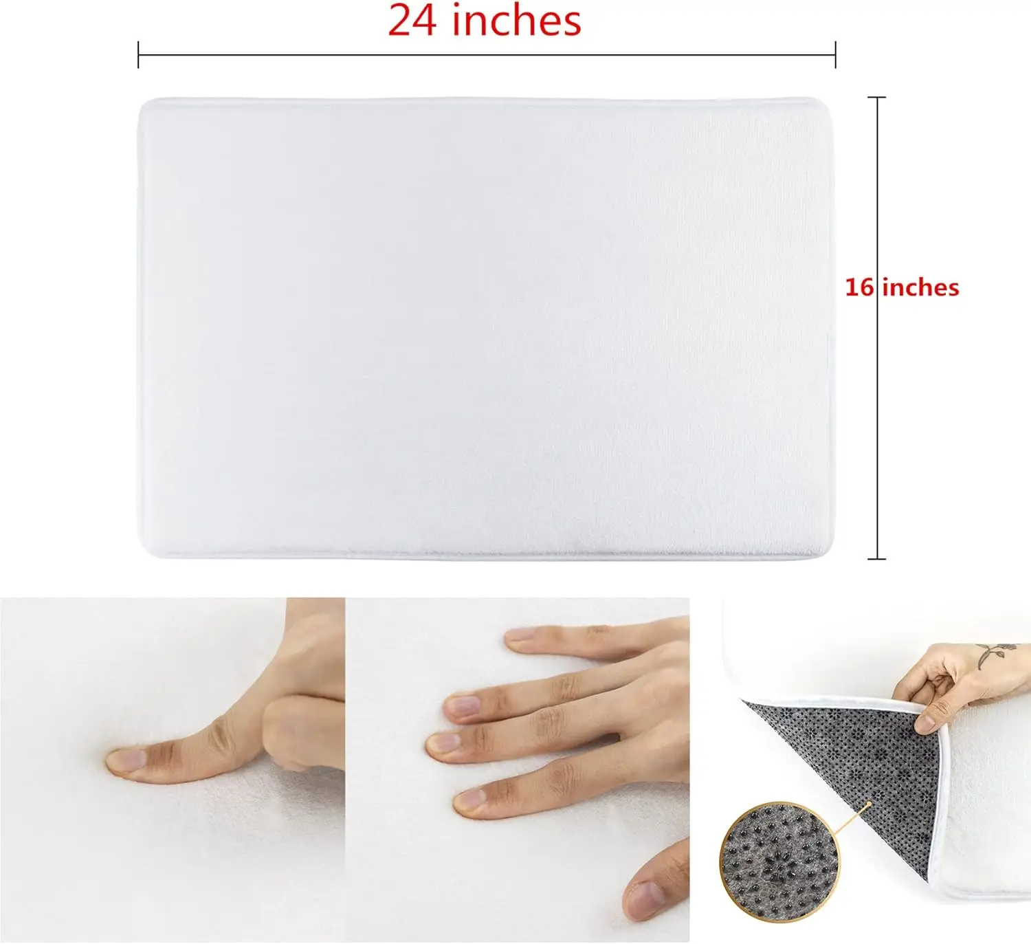 Cute Bear Bath Mat Cartoon Panda Floor Rug Non Slip Absorbent Soft Plush Carpet for Bathroom Bedroom 24x16 Inch