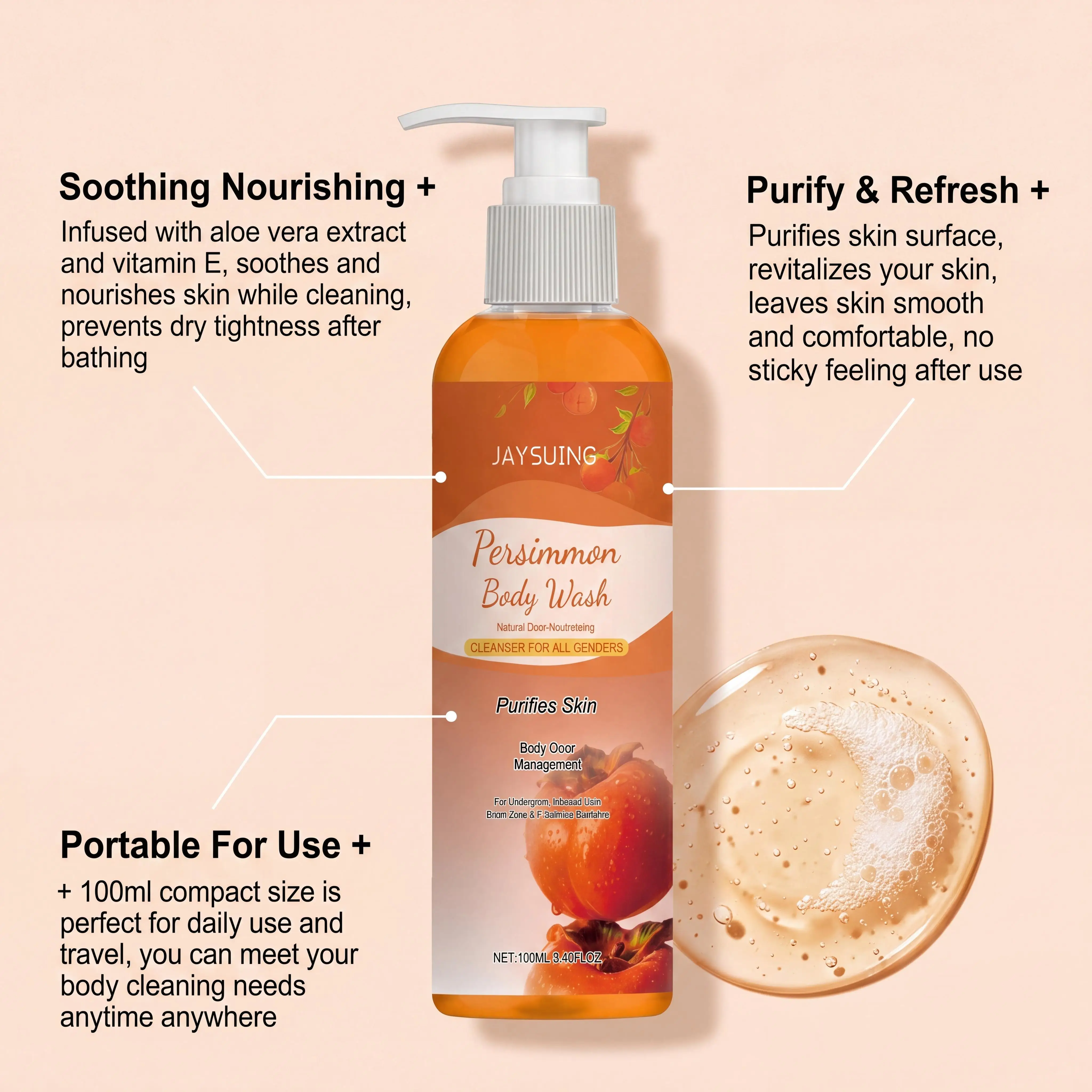Persimmon Shower Gel Gentle Cl - Aha Bha Exfoliant review and price