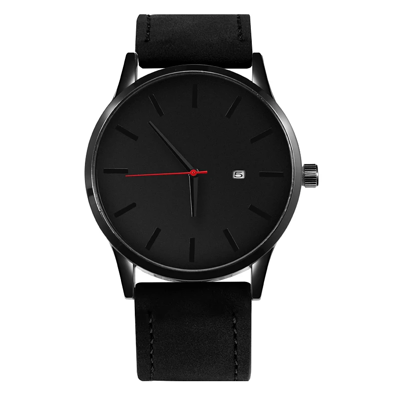 2020 Fashion Minimalist Watches Men Sports Watches Leather Band Quartz Watches No Logo Men Watches Gifts Cheap Price Dropship