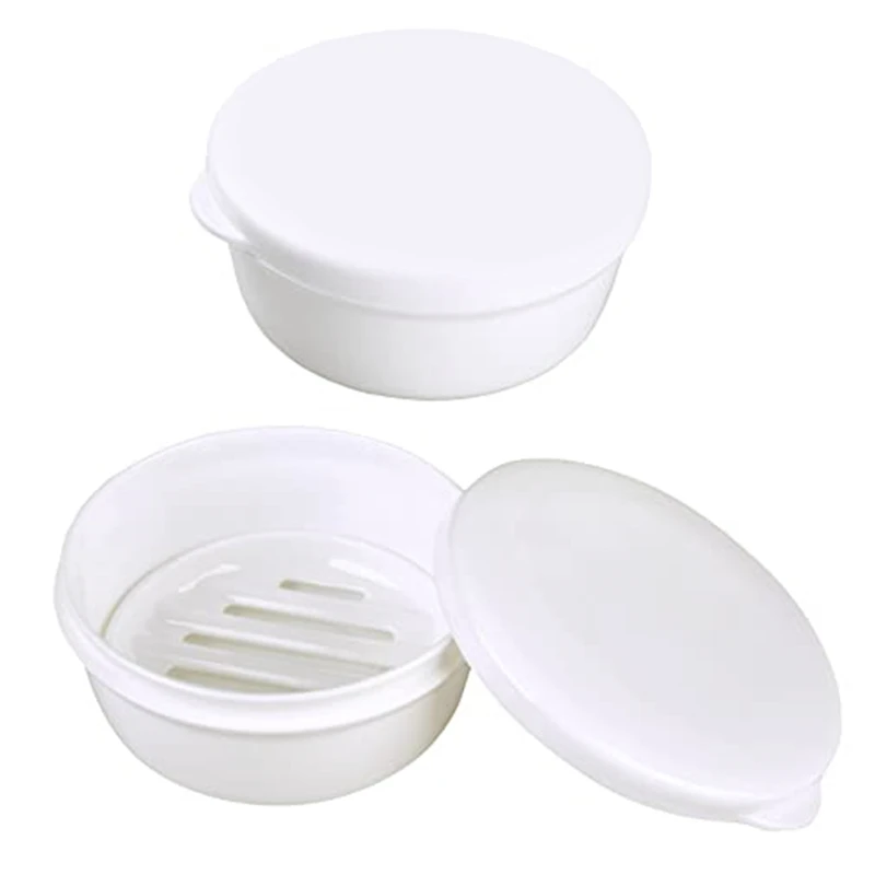 Plastic Bathroom Shower Soap Box With Lids Travel Portable Small Soap Tray Dish Storage Holder Plate Home Soap Container