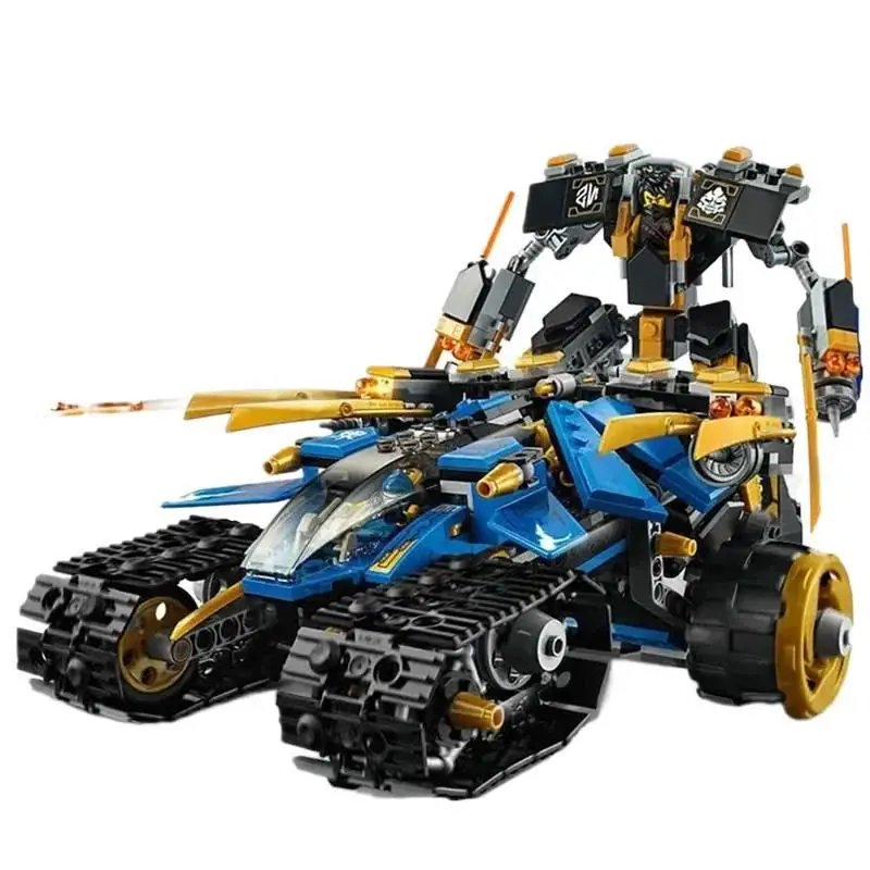 

2025 Technical Ninja Thunder Raider Mechanical Warrior Robot Mecha Building Blocks War Model Toys For Kids Adult Gift