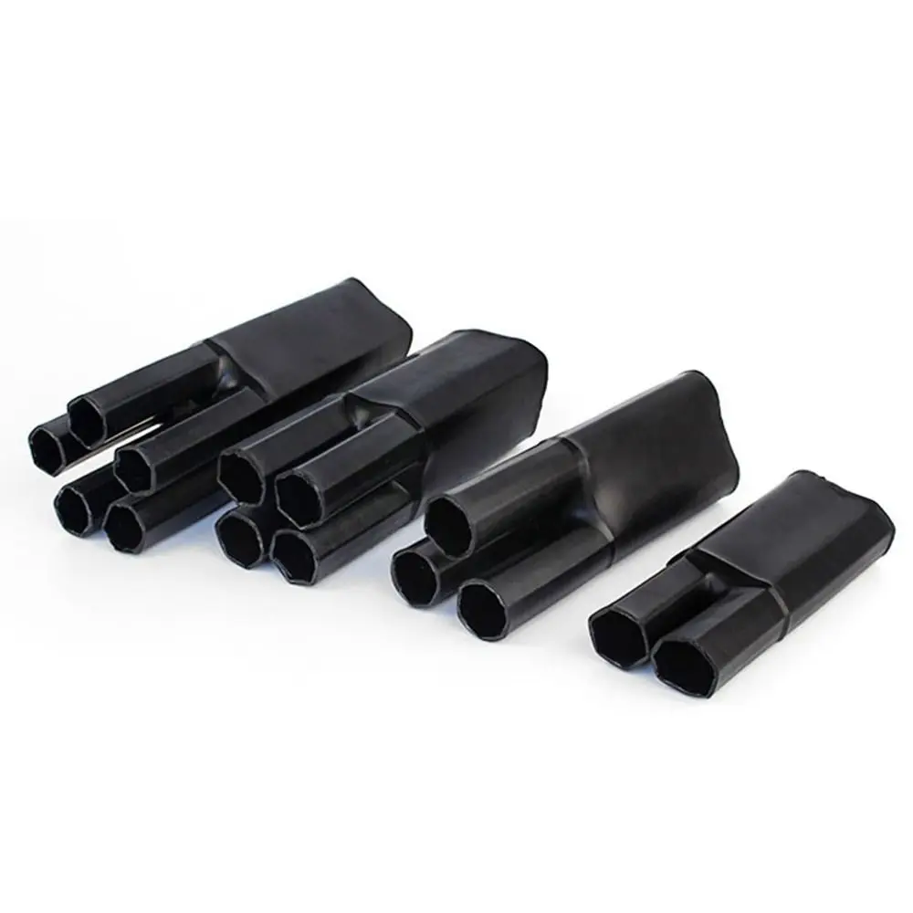 New 2/3/4/5/Core Heat Shrink Wrap Tube With Glue Black Separate Branch Splitter Waterproof Wiring Protection Sleeve