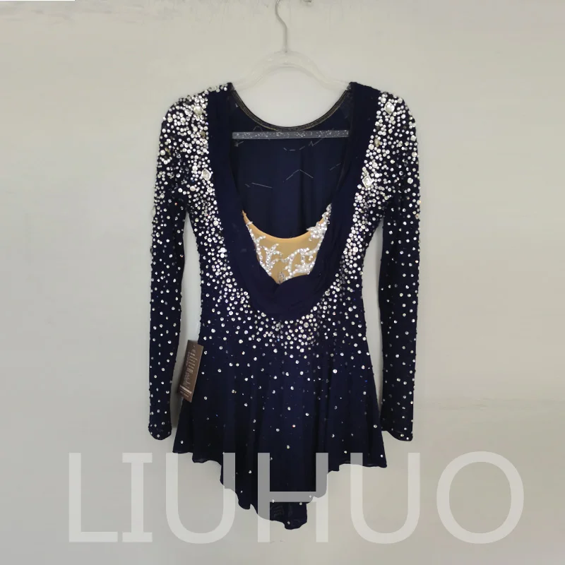 LIUHUO Ice Figure Skating Dress Girls Women Teens Stretchy Spandex Competition Wholesale