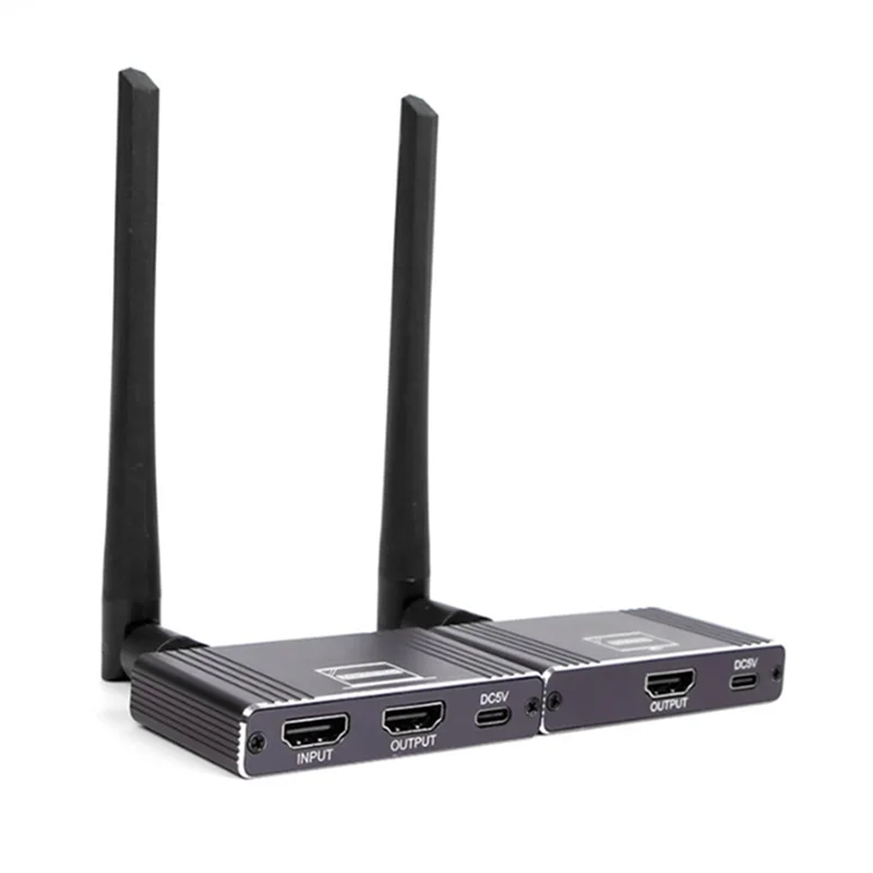 200M ワイヤレス互換エクステンダー、回転 1080P 5.8G オーディオ ビデオ トランスミッターおよびレシーバー ループアウト 8TX から 1Rx
